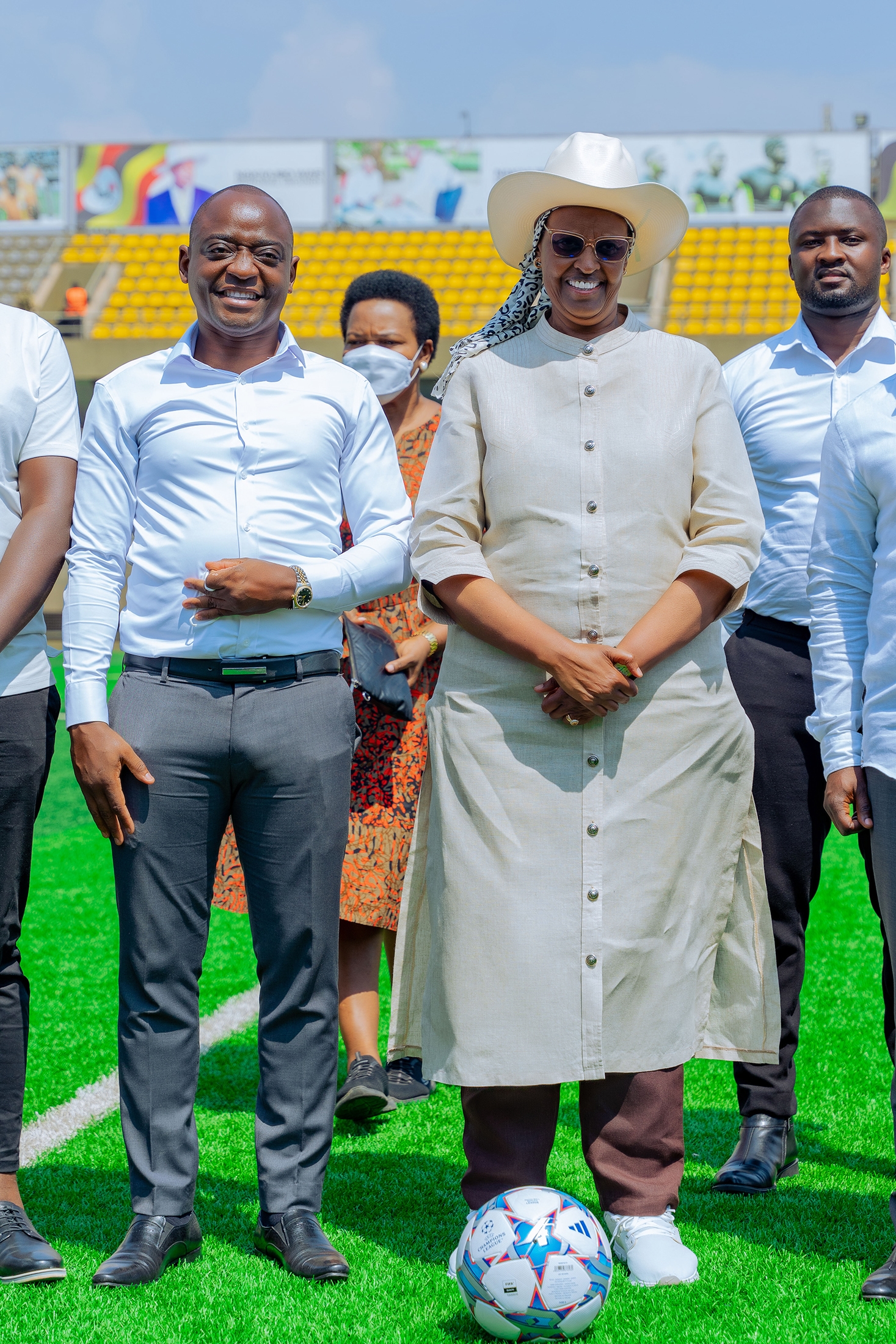 First Lady Janet Museveni Commends Billionaire Hamis Kiggundu for Nakivubo War Memorial Stadium Reconstruction